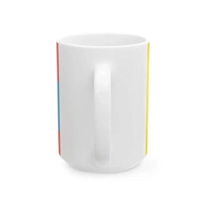 Flag of Khlevnoe rayon Lipetsk oblast (Russia) White Coffee Mug - Go Mug Yourself