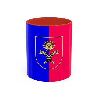 Flag of Khmelnytskyi Oblast Ukraine - Accent Coffee Mug 11oz Red - Go Mug Yourself