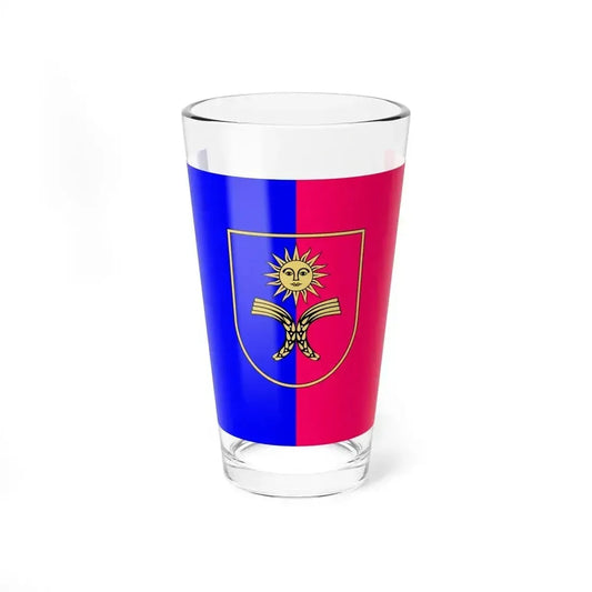 Flag of Khmelnytskyi Oblast Ukraine - Pint Glass 16oz 16oz - Go Mug Yourself