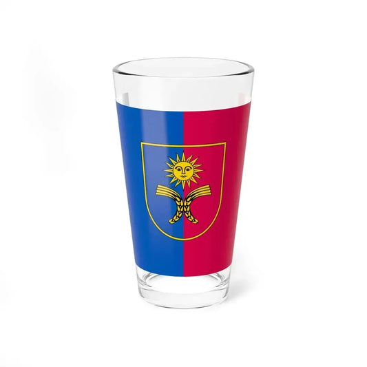 Flag of Khmelnytskyi Oblast (Ukraine) Pint Glass 16oz 16oz - Go Mug Yourself