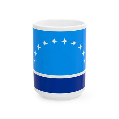 Flag of Khovd Aimag since 2014 (Mongolia) White Coffee Mug 15oz - Go Mug Yourself