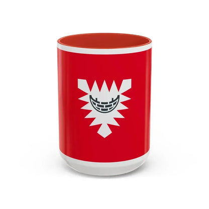 Flag of Kiel Germany - Accent Coffee Mug 15oz Red - Go Mug Yourself