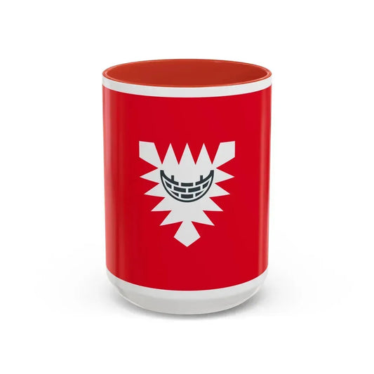 Flag of Kiel Germany - Accent Coffee Mug 15oz Red - Go Mug Yourself
