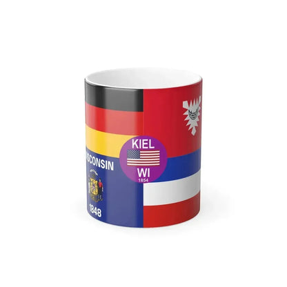 Flag of Kiel, Wisconsin - Color Changing Coffee Mug 11oz - Go Mug Yourself