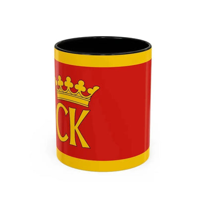 Flag of Kielce Poland - Accent Coffee Mug 11oz Black - Go Mug Yourself