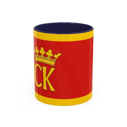 Flag of Kielce Poland - Accent Coffee Mug 11oz Navy - Go Mug Yourself