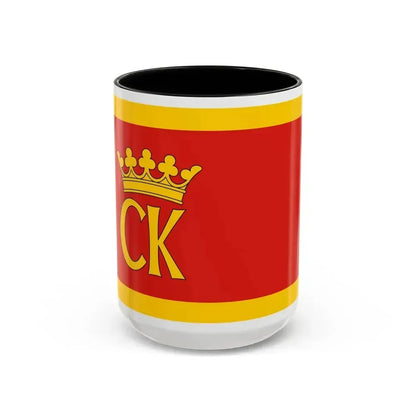 Flag of Kielce Poland - Accent Coffee Mug 15oz Black - Go Mug Yourself