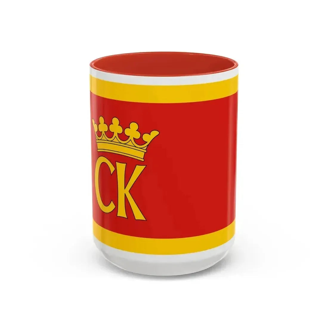 Flag of Kielce Poland - Accent Coffee Mug 15oz Red - Go Mug Yourself