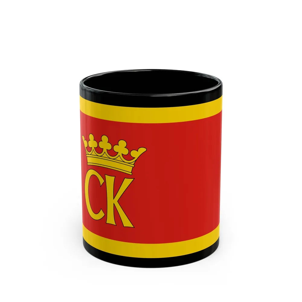 Flag of Kielce Poland - Black Coffee Mug-11oz-Go Mug Yourself