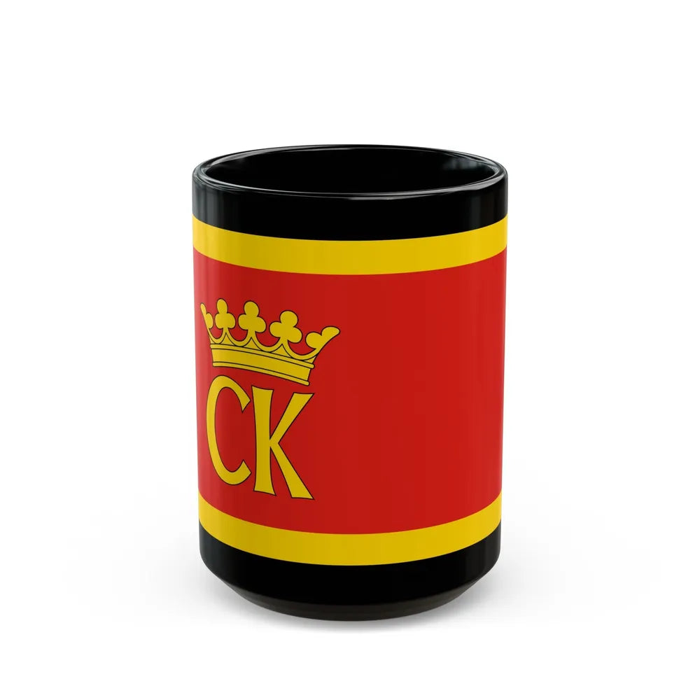 Flag of Kielce Poland - Black Coffee Mug-15oz-Go Mug Yourself