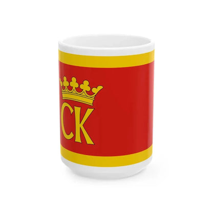 Flag of Kielce Poland - White Coffee Mug 15oz - Go Mug Yourself