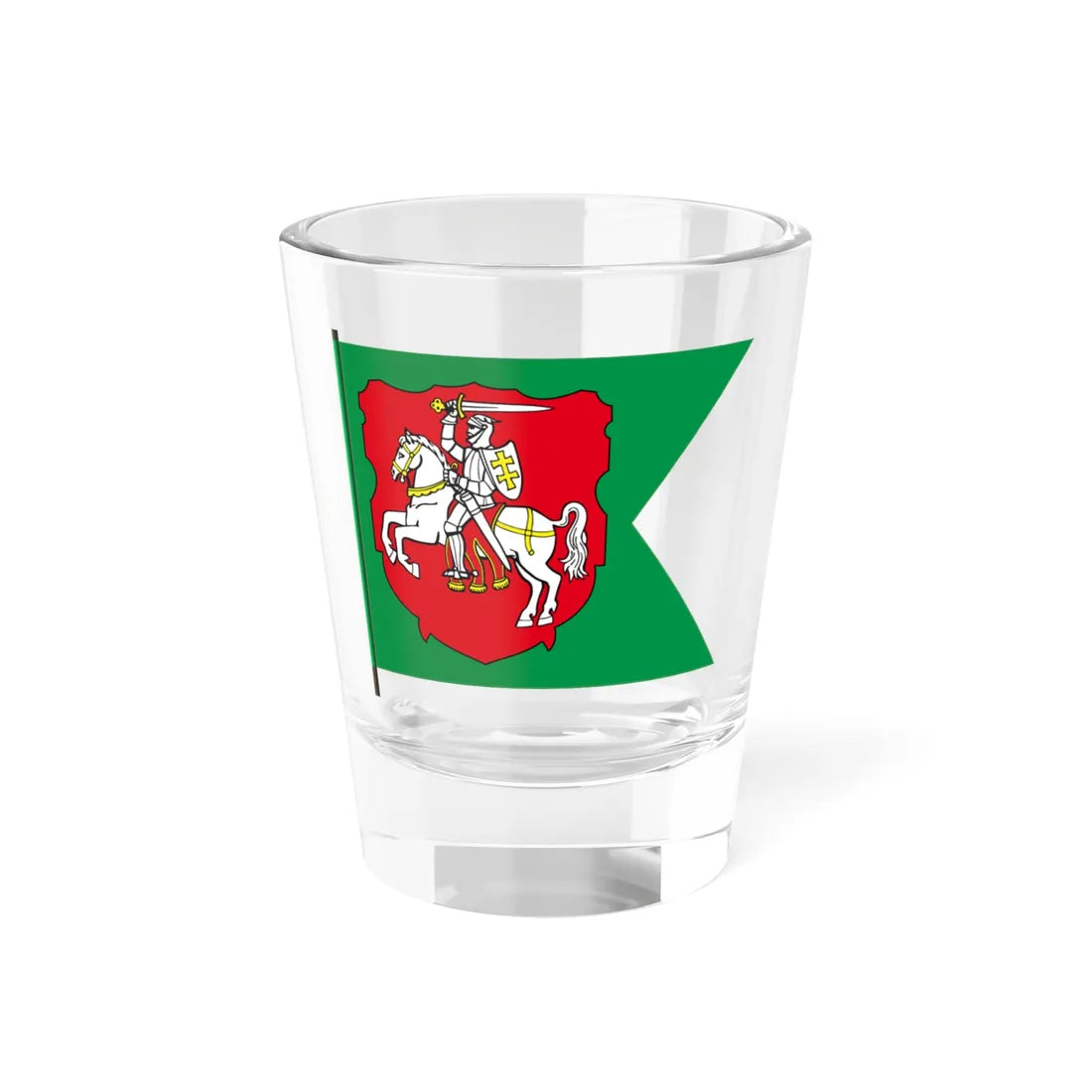 Flag of Kiev Voivodeship 1529-1569-1 (Belarus) (Coat of Arms) Shot Glass 1.5oz 1.5oz - Go Mug Yourself