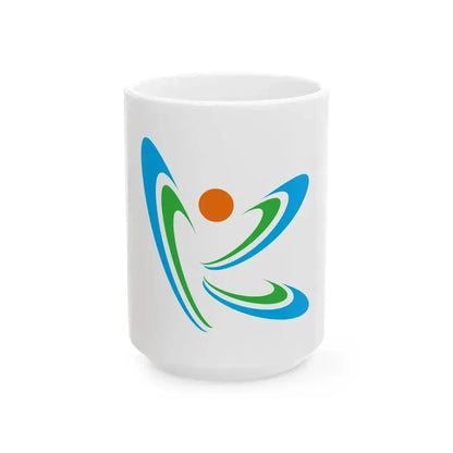 Flag of Kimotsuki Kagoshima (Japan) White Coffee Mug 15oz - Go Mug Yourself