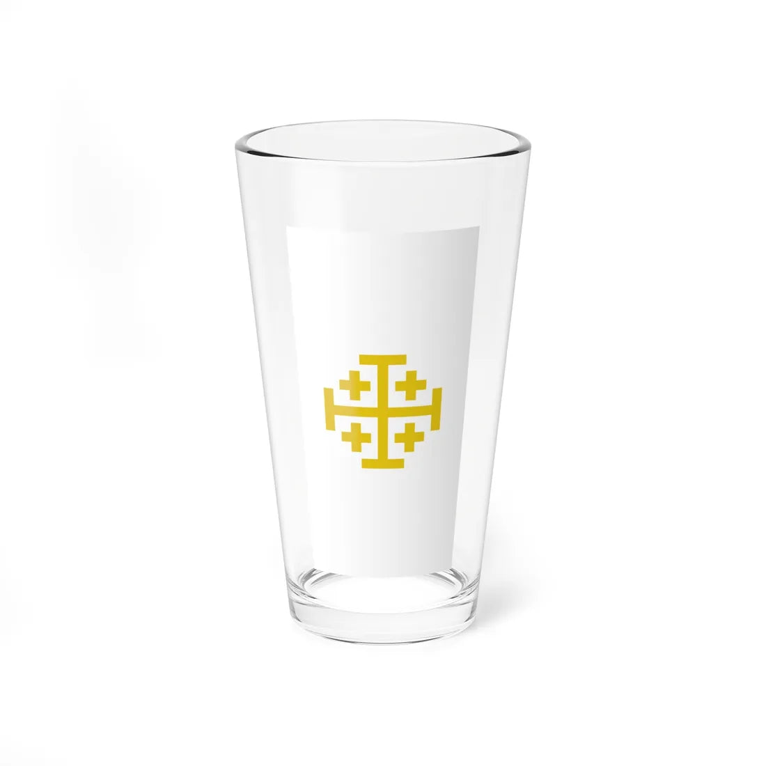 Flag of Kingdom of Jerusalem (Israel) Pint Glass 16oz 16oz - Go Mug Yourself