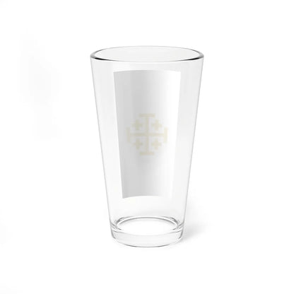 Flag of Kingdom of Jerusalem (Israel) Pint Glass 16oz - Go Mug Yourself