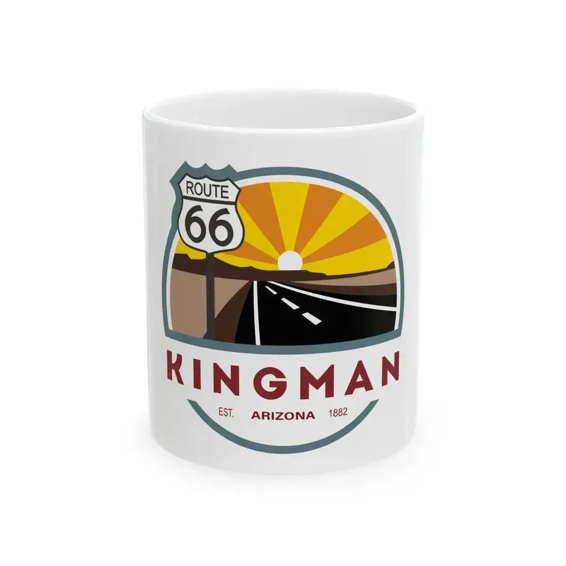 Flag of Kingman Arizona (United States) White Coffee Mug 11oz - Go Mug Yourself