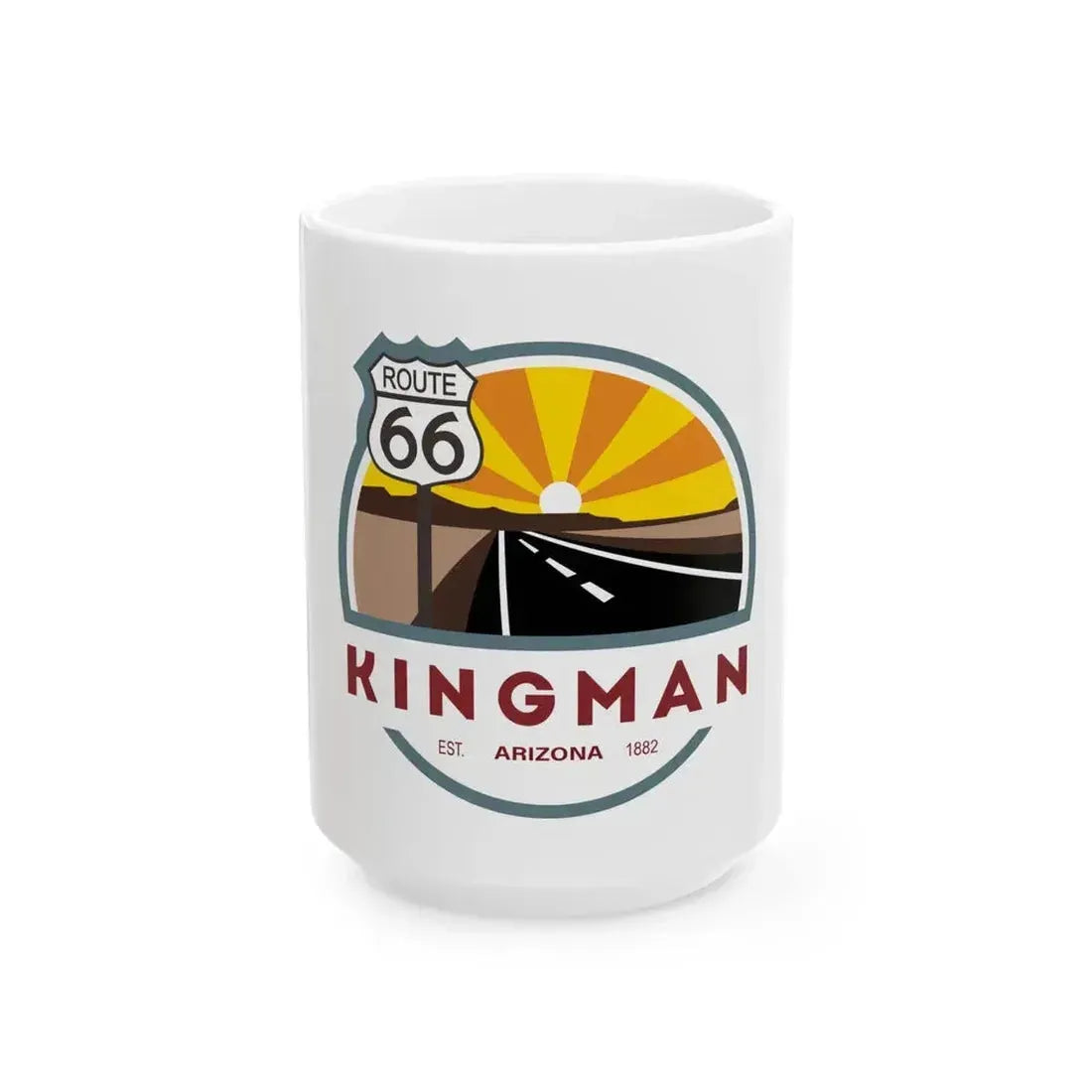 Flag of Kingman Arizona (United States) White Coffee Mug 15oz - Go Mug Yourself