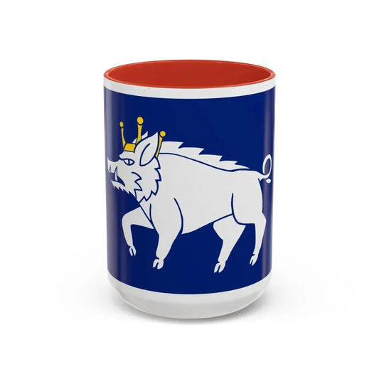 Flag of Kingswinford UK - Accent Coffee Mug 15oz Red - Go Mug Yourself