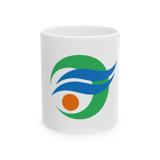 Flag of Kinko Kagoshima (Japan) White Coffee Mug 11oz - Go Mug Yourself