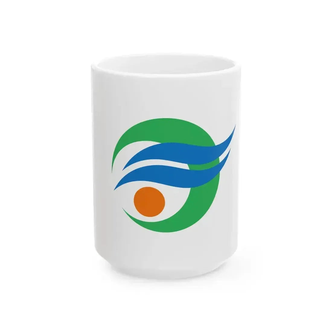 Flag of Kinko Kagoshima (Japan) White Coffee Mug 15oz - Go Mug Yourself