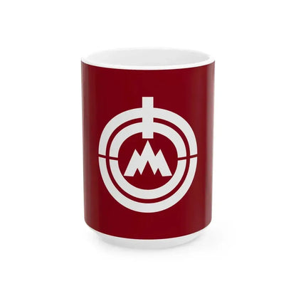 Flag of Kinpo Kagoshima 1959-2005 (Japan) White Coffee Mug 15oz - Go Mug Yourself