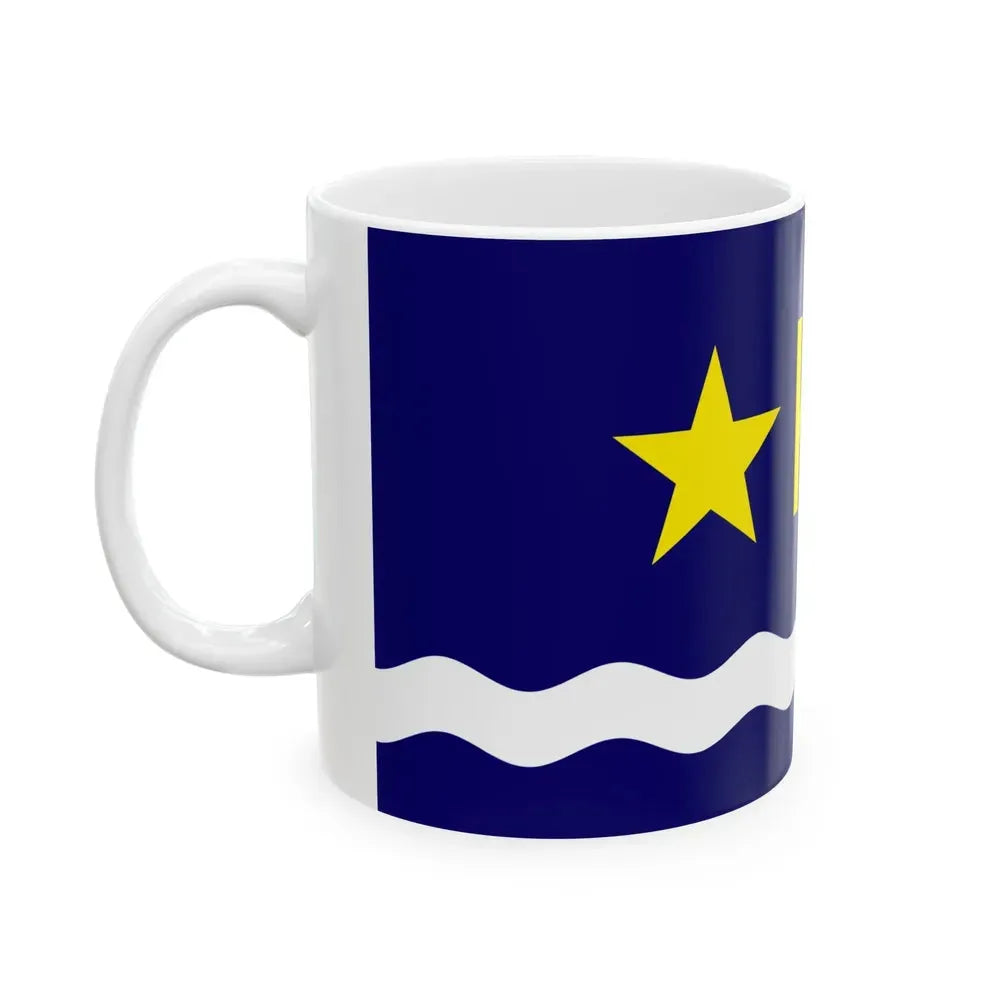 Flag of Kinshasa 1967-2011 (Congo) White Coffee Mug - Go Mug Yourself