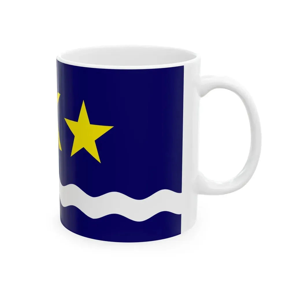 Flag of Kinshasa 1967-2011 (Congo) White Coffee Mug - Go Mug Yourself