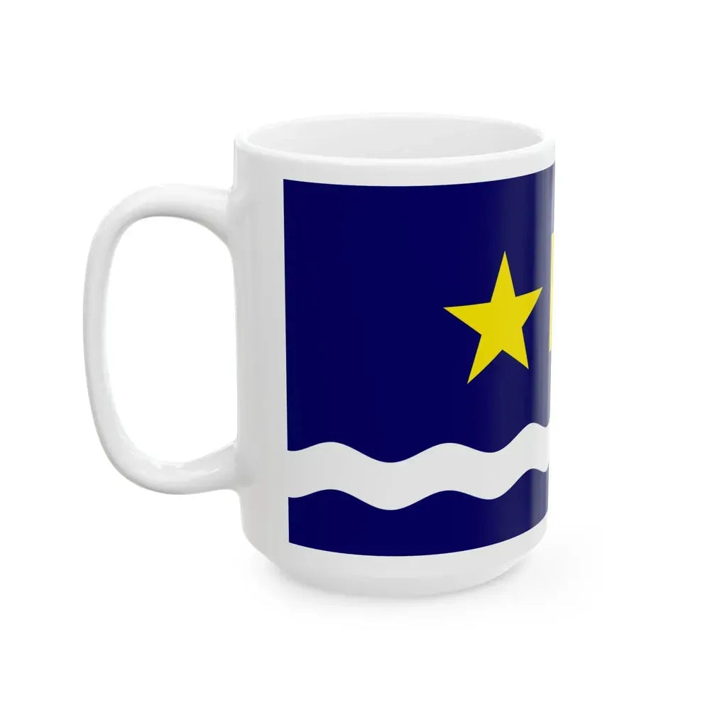 Flag of Kinshasa 1967-2011 (Congo) White Coffee Mug - Go Mug Yourself