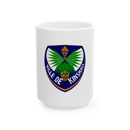 Flag of Kinshasa DRC (Congo) White Coffee Mug 15oz - Go Mug Yourself