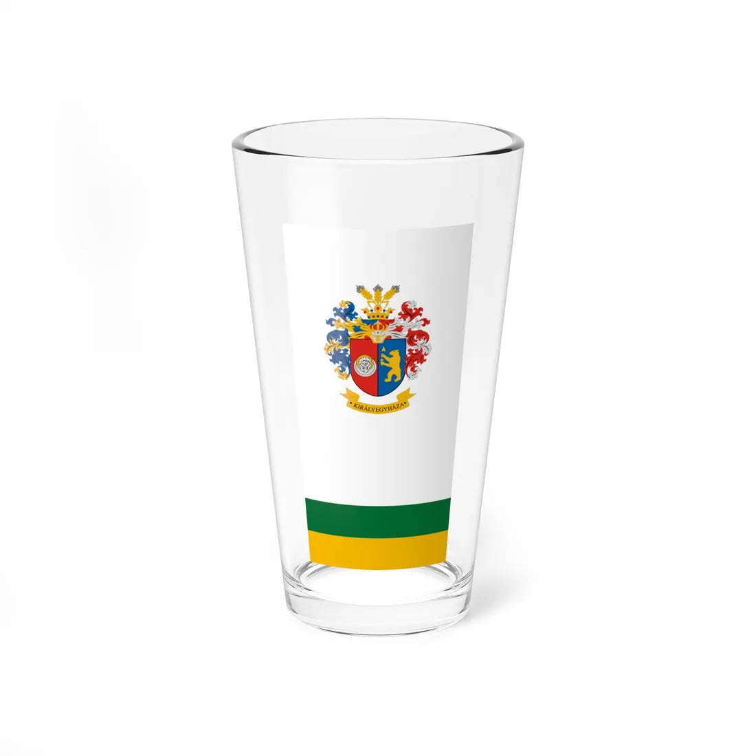 Flag of Kiralyegyhaza vertical (Hungary) Pint Glass 16oz 16oz - Go Mug Yourself