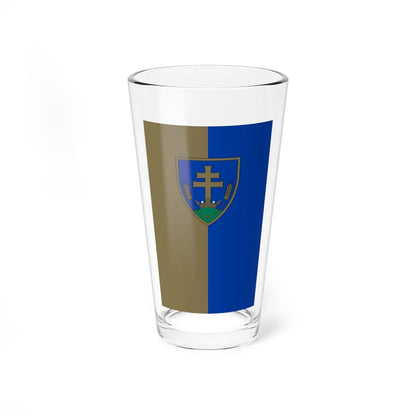 Flag of Kiralyszentistvan vertical (Hungary) Pint Glass 16oz 16oz - Go Mug Yourself