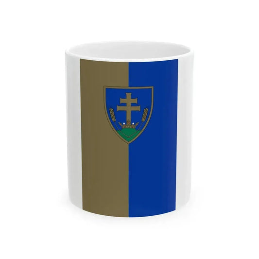Flag of Kiralyszentistvan vertical (Hungary) White Coffee Mug 11oz - Go Mug Yourself