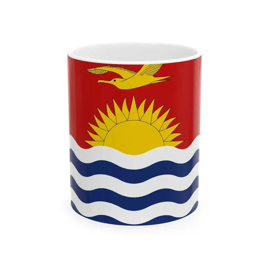 Flag of Kiribati 3-2 (Kiribati) White Coffee Mug 11oz - Go Mug Yourself
