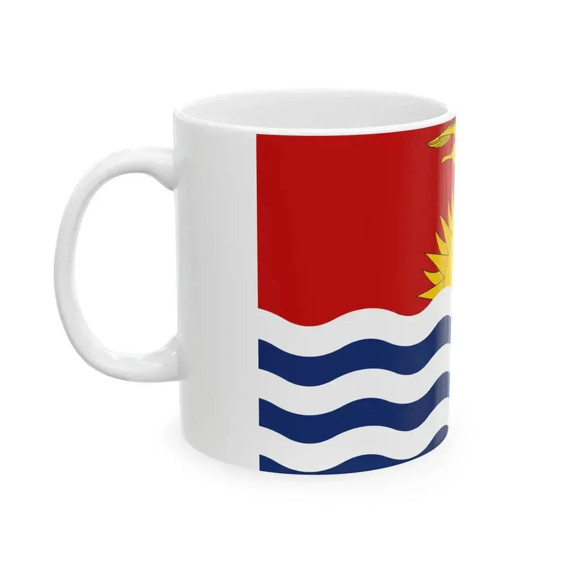Flag of Kiribati 3-2 (Kiribati) White Coffee Mug - Go Mug Yourself
