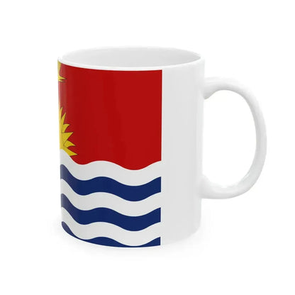 Flag of Kiribati 3-2 (Kiribati) White Coffee Mug - Go Mug Yourself