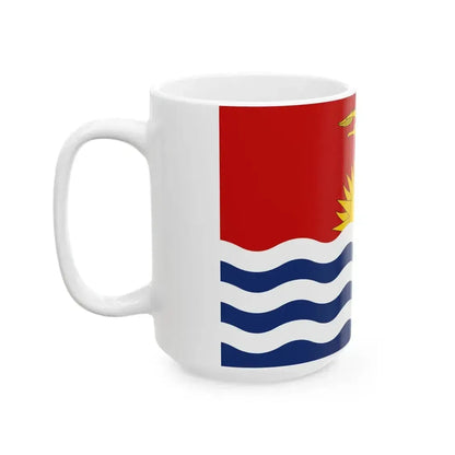 Flag of Kiribati 3-2 (Kiribati) White Coffee Mug - Go Mug Yourself