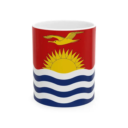 Flag of Kiribati (Kiribati) White Coffee Mug 11oz - Go Mug Yourself