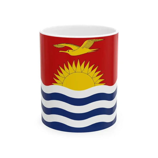 Flag of Kiribati (Kiribati) White Coffee Mug 11oz - Go Mug Yourself