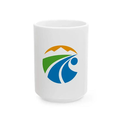 Flag of Kirishima Kagoshima (Japan) White Coffee Mug 15oz - Go Mug Yourself