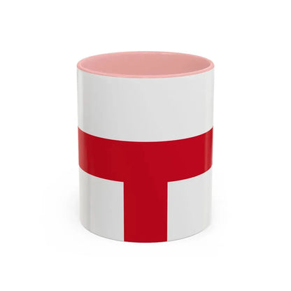 Flag of Kirkop Malta - Accent Coffee Mug 11oz Pink - Go Mug Yourself