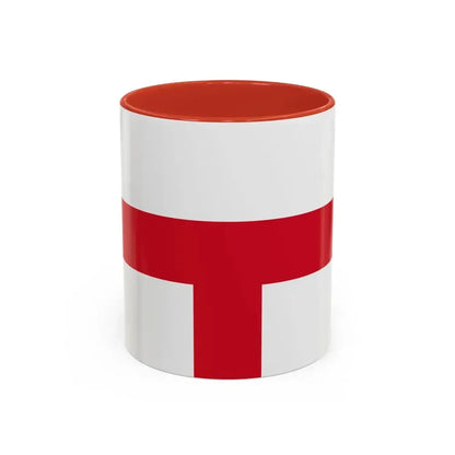 Flag of Kirkop Malta - Accent Coffee Mug 11oz Red - Go Mug Yourself
