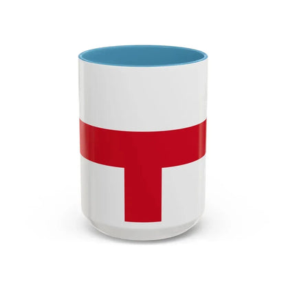 Flag of Kirkop Malta - Accent Coffee Mug 15oz Light Blue - Go Mug Yourself