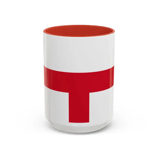 Flag of Kirkop Malta - Accent Coffee Mug 15oz Red - Go Mug Yourself
