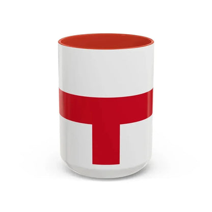 Flag of Kirkop Malta - Accent Coffee Mug 15oz Red - Go Mug Yourself