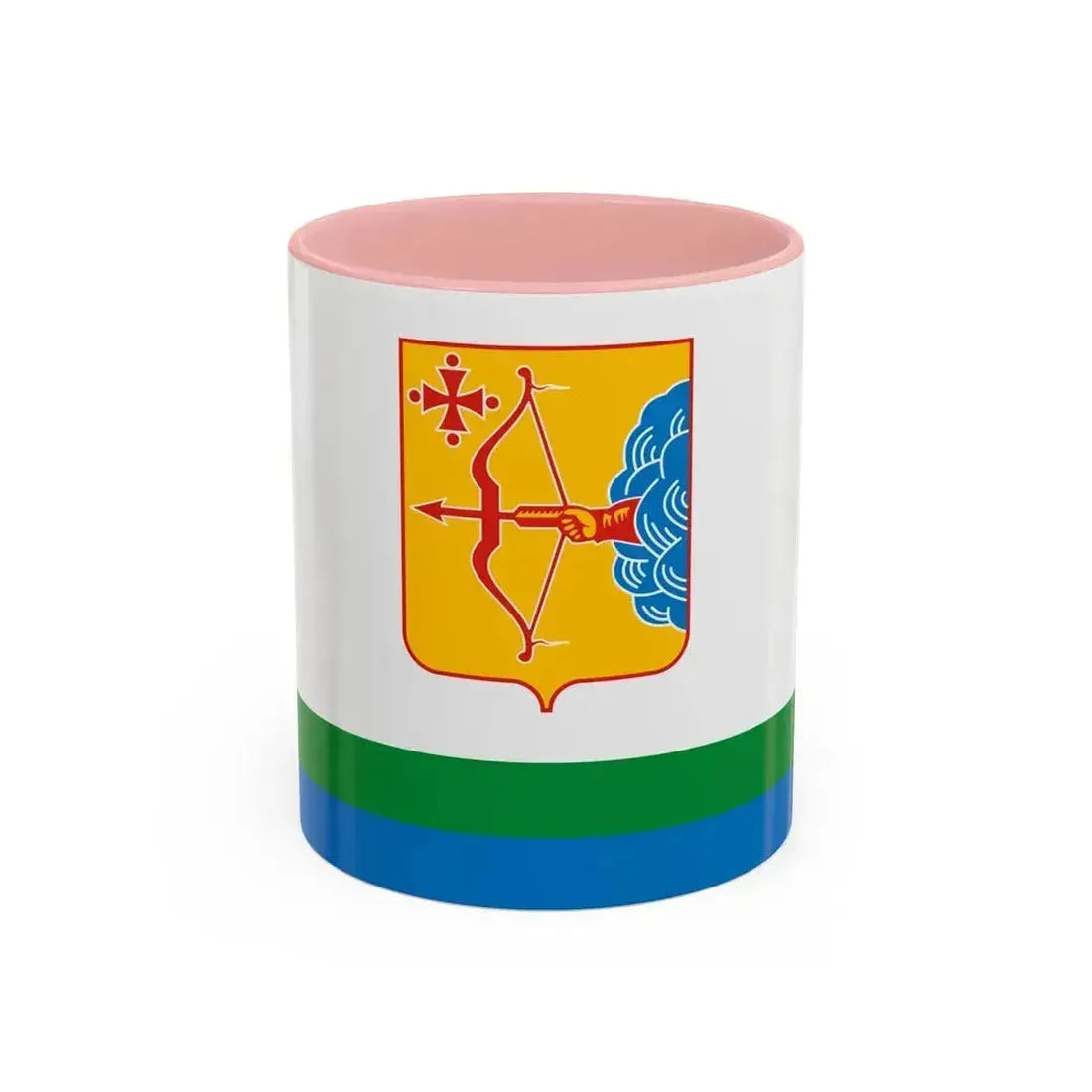 Flag of Kirov Oblast Russia - Accent Coffee Mug 11oz Pink - Go Mug Yourself