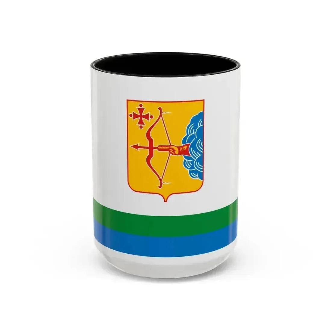 Flag of Kirov Oblast Russia - Accent Coffee Mug 15oz Black - Go Mug Yourself
