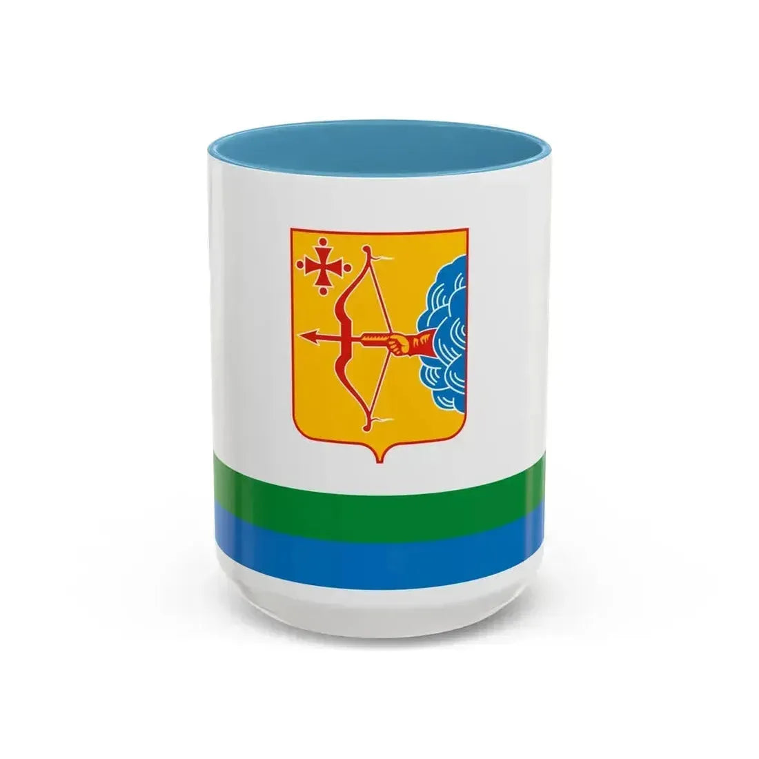 Flag of Kirov Oblast Russia - Accent Coffee Mug 15oz Light Blue - Go Mug Yourself