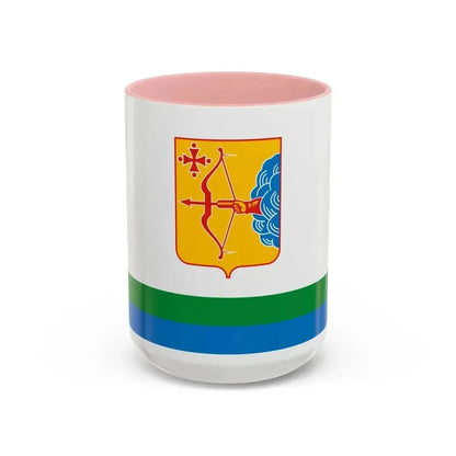 Flag of Kirov Oblast Russia - Accent Coffee Mug 15oz Pink - Go Mug Yourself