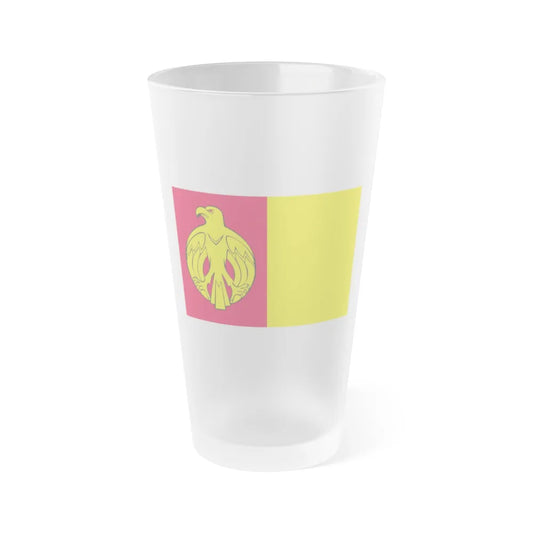 Flag of Kirovohrad Oblast Ukraine - Frosted Pint Glass 16oz-16oz-Frosted-Go Mug Yourself