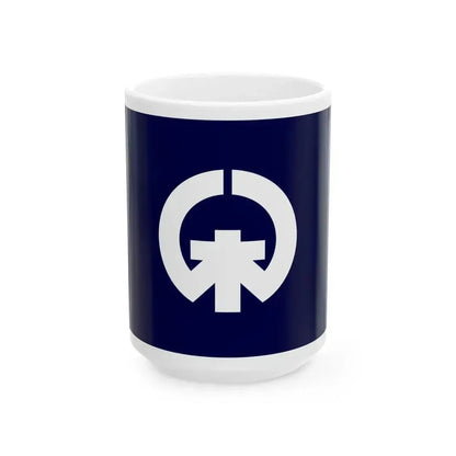 Flag of Kisarazu Chiba (Japan) White Coffee Mug 15oz - Go Mug Yourself